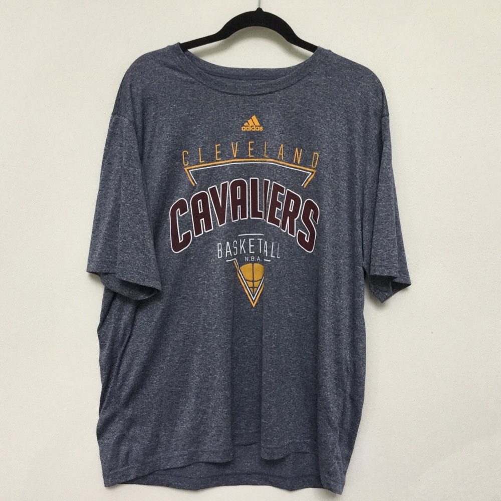 Men's Adidas NBA Cleveland Cavaliers Grey Tee